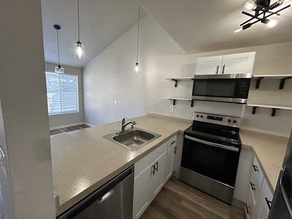 Floor Plan  Modern kitchen with white cabinets