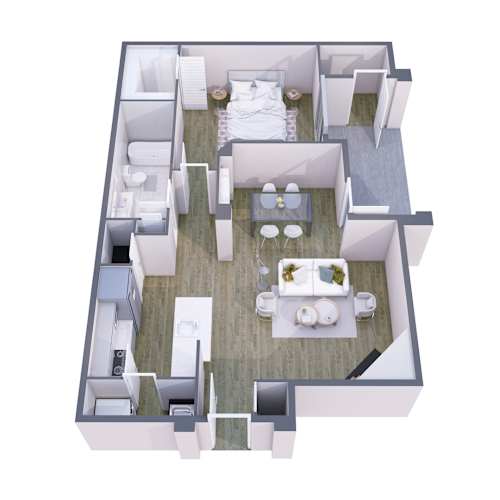 Floor Plan  Kota North Scottsdale Apartments in Scottsdale, Arizona A2 Floor Plan