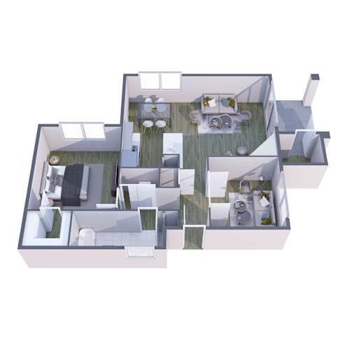 Floor Plan  Kota North Scottsdale Apartments in Scottsdale, Arizona A3 Floor Plan