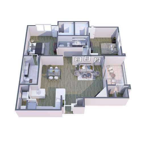 Floor Plan  Kota North Scottsdale Apartments in Scottsdale, Arizona B2 Floor Plan