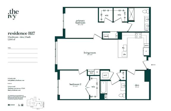 Floor Plan  B17-AP-B15 Floor Plan at The Ivy, Chatham, NJ