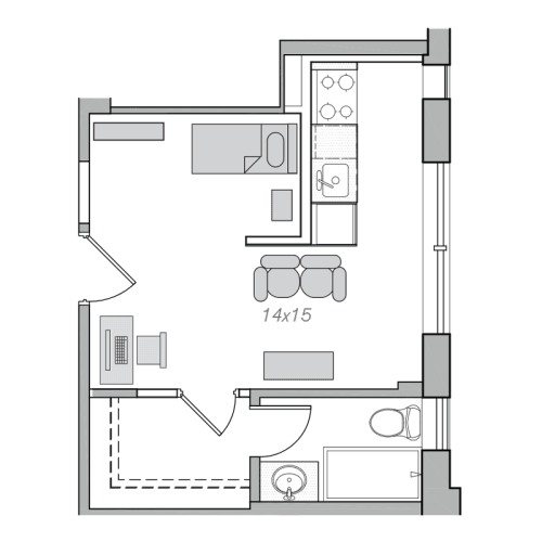 Floor Plan  a floor plan of a small house