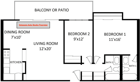 Floor Plan  a floor plan of a house with a living room and a dining room