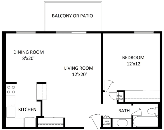 Floor Plan  a floor plan of a small house with a living room and a dining room