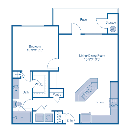 Floor Plan  A4n Floor Plan at Bridge at Southpark Meadows, Texas, 78748