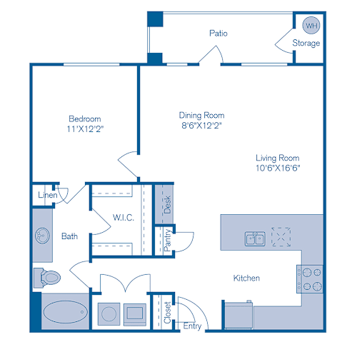 Floor Plan  A4s Floor Plan at Bridge at Southpark Meadows, Austin, TX, 78748