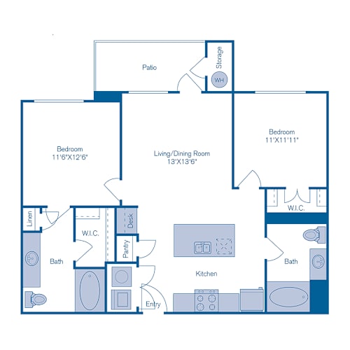Floor Plan  B1s Floor Plan at Bridge at Southpark Meadows, Austin, 78748