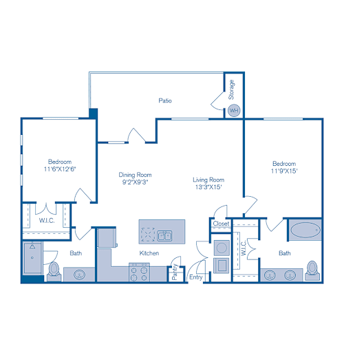 Floor Plan  B3s Floor Plan at Bridge at Southpark Meadows, Texas, 78748