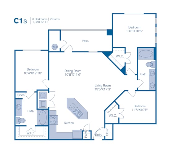 Floor Plan  C1s Floor Plan at Bridge at Southpark Meadows, Austin, TX, 78748