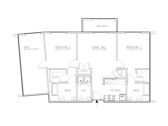 Floor Plan  The Lexington 2-
bedroom apartment
