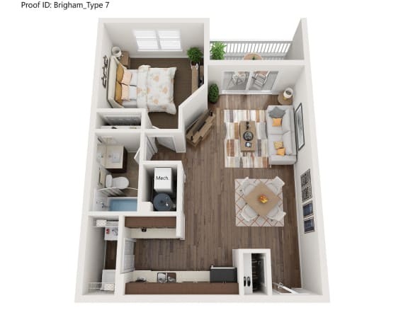 Floor Plan  a 1 bedroom floor plan  the crossings
