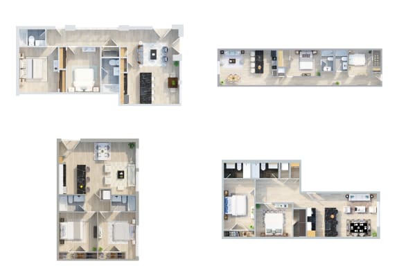 Floor Plan  2 Bed | 2 Bath - Building One