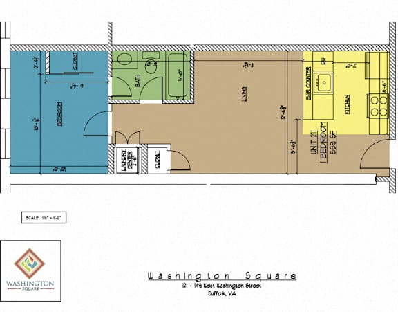 Floor Plan  Washington Square Unit 211