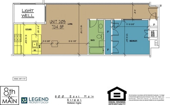 Floor Plan  8th and Main 205