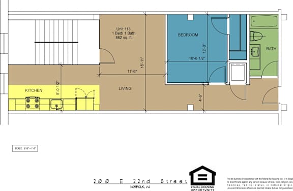 Floor Plan  The Brightleaf Building 113