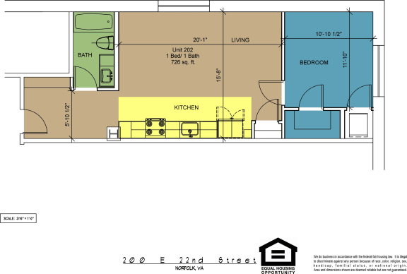 Floor Plan  The Brightleaf Building 202