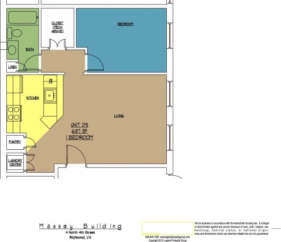 Floor Plan  4N4 Midtown, Unit 219