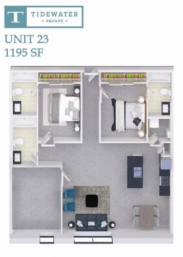 Floor Plan  Tidewater Square Unit 23