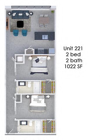 Floor Plan  Fording Flats 221