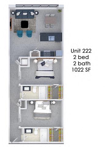 Floor Plan  Fording Flats 222