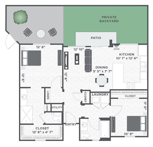 Floor Plan  2 Bedroom Floor Plan Image