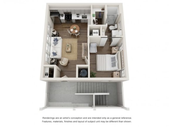 Floor Plan  1 Bed Carriage Olive Twin