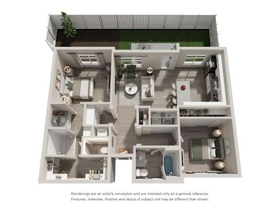 Floor Plan  2 Bed 2 Bath Floor Plan at Vistoria On Greenway Apartments, Surprise, AZ