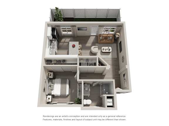 Floor Plan  1 Bed 1 Bath Floor Plan at Vistoria At Marley Park Apartments, Surprise, AZ