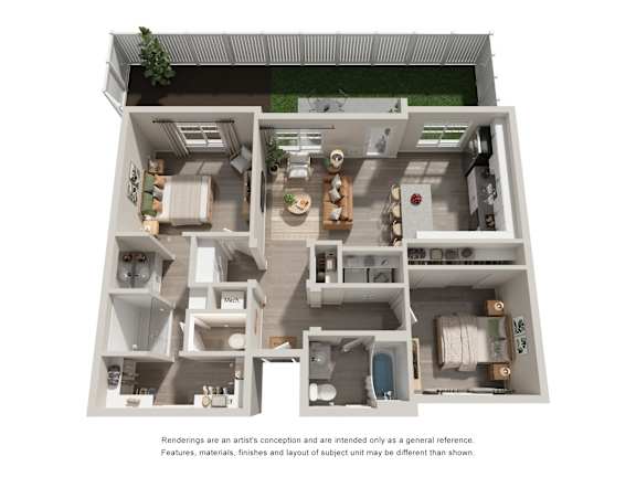 Floor Plan  2 Bed 2 Bath Floor Plan at Vistoria At Stadium Apartments, Glendale, 85305
