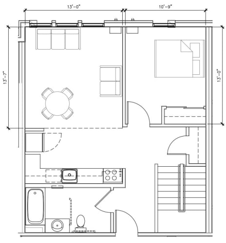 Floor Plan  a floor plan of a small house