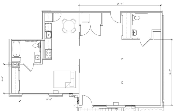 Floor Plan  a floor plan of a small house