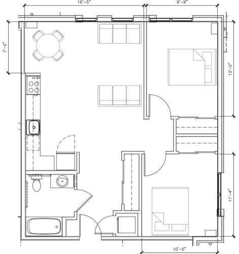 Floor Plan  a floor plan of a small house