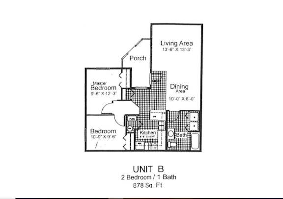 Floor Plan  2 Bed 1 Bath