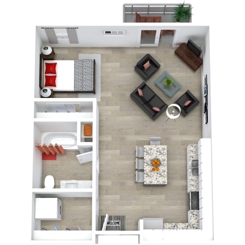 Floor Plan  Studio floorplan Unit A2