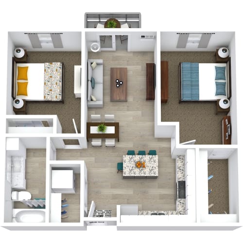 Floor Plan  a floor plan of a bedroom with a bathroom and a living room