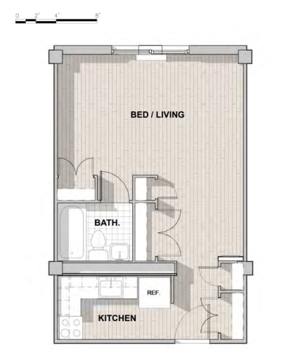 Floor Plan  a floor plan of a small apartment