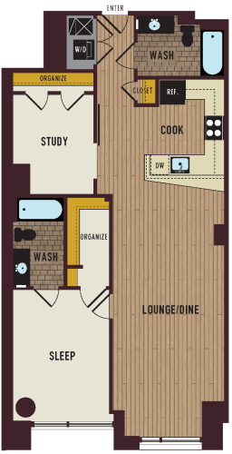 Floor Plan  a floor plan of a home with a bedroom and a living room