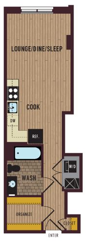 Floor Plan  a floor plan of a bedroom with a bathroom and a closet