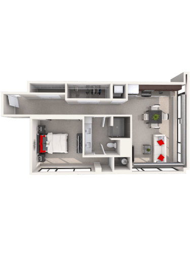 Floor Plan  room with a view of the kitchen and living room