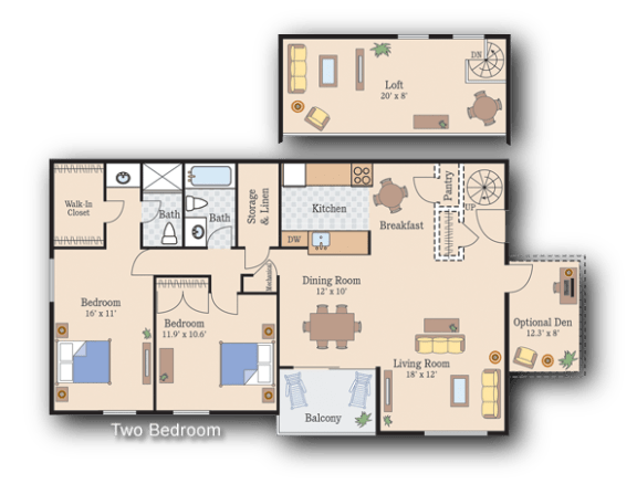 Floor Plan  Winterthur 2BR