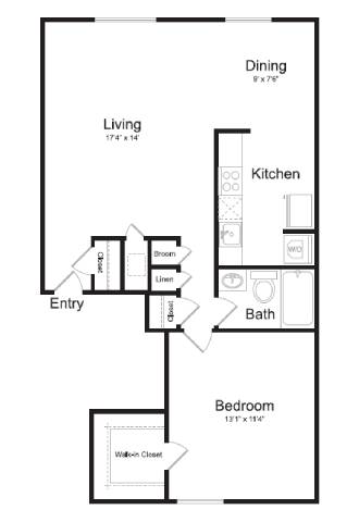 Floor Plan  Hickory - A1C