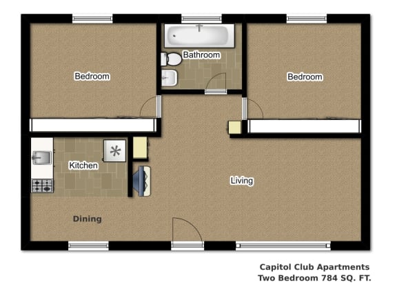 Floor Plan  2x1 Deluxe
