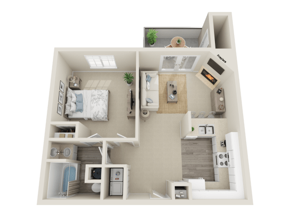 Floor Plan  One-Bedroom