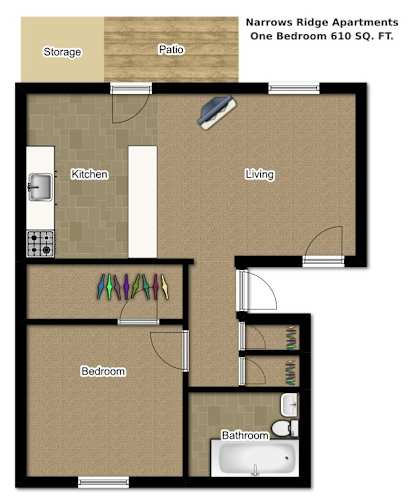 Floor Plan  One-Bedroom