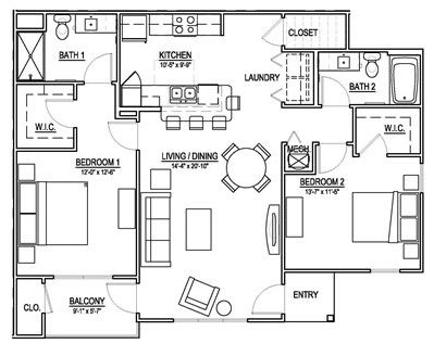 Floor Plan  Lake Michigan - First Floor