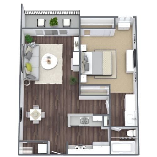 Floor Plan  1x1 floor plan