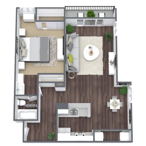 Floor Plan  1x1 floor plan
