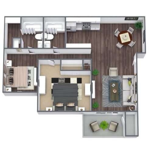 Floor Plan  2-Bedroom 2-Bathroom Floor Plan