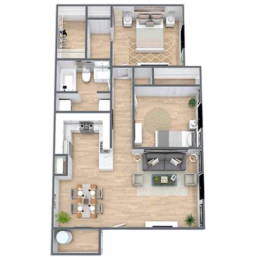 Floor Plan  Magnolia 2x1 Floor Plan