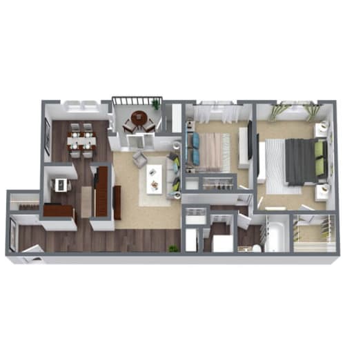 Floor Plan  2X1 Twinbrook Floor Plan, 877 SQFT